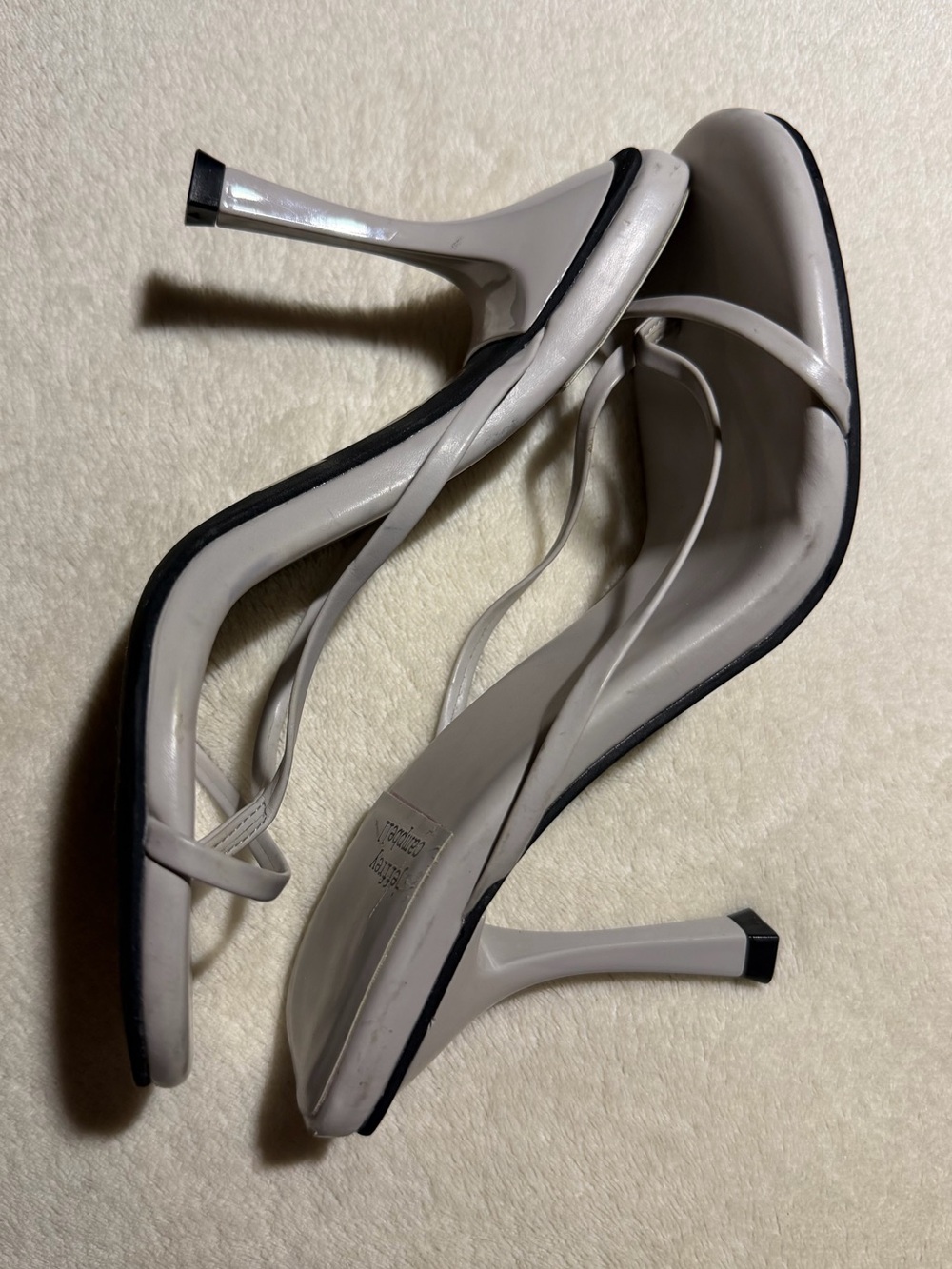 Jeffrey Campbell Murals - 2 Mule Light Grey Heel Sandal - Picture 6 of 7
